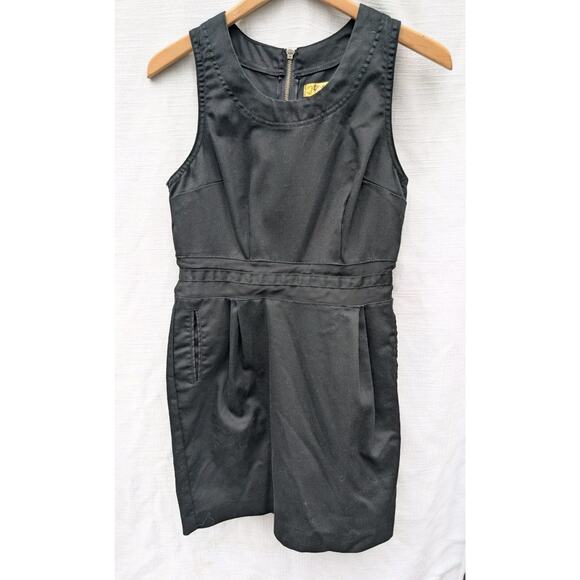 Princess Vera Wang Juniors Black Sleeveless Sheath Dress 5 Sheer Mesh Waist Y2K - Picture 3 of 5